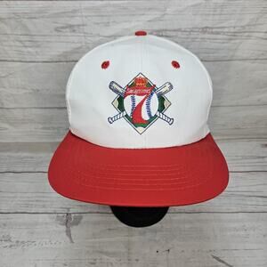 Vintage Seagram's Seven 7 Crown Cap Hat White Red Snapback Logo